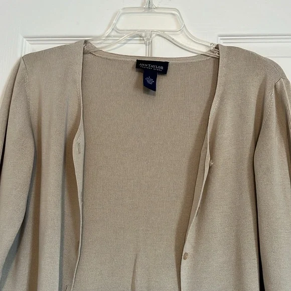 Ann Taylor Factory Beige Cardigan - Picture 3 of 5